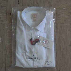 Brooks Brothers Red Fleece Nine-To-Nine Spread Collar White Shirt S